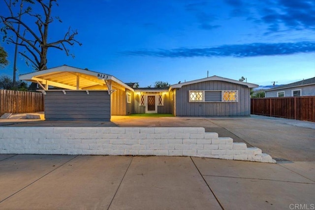 view of ranch-style home