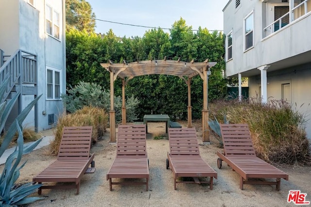 view of patio / terrace with a pergola