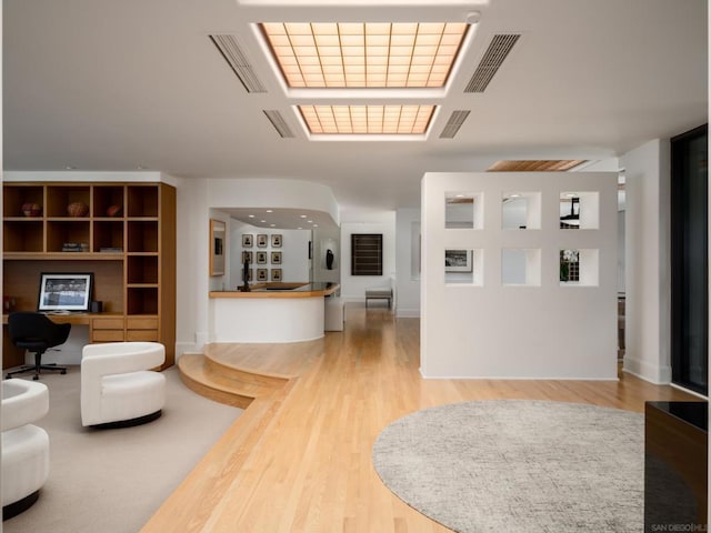 living room featuring wood-type flooring