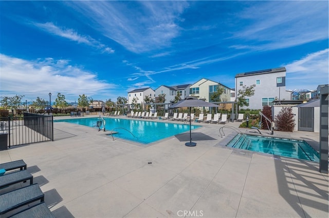 view of pool with a patio