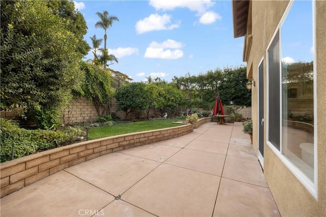 view of patio / terrace featuring a fenced backyard