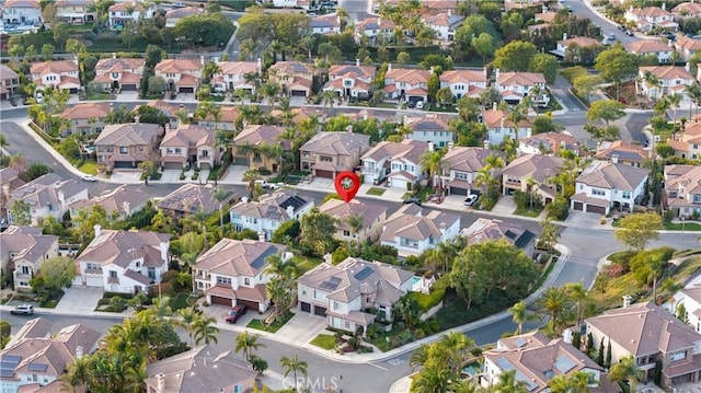 drone / aerial view with a residential view