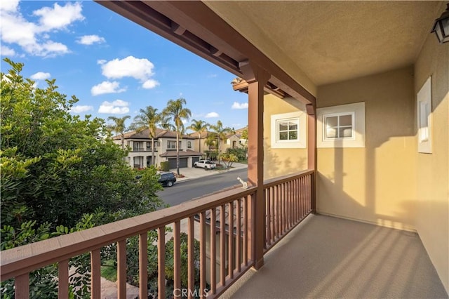 balcony with a residential view