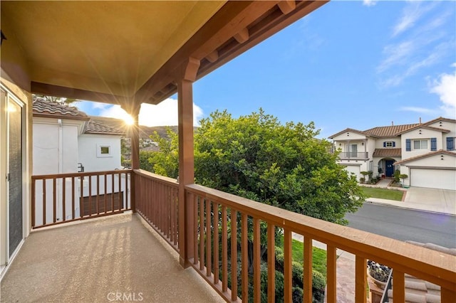 balcony with a residential view