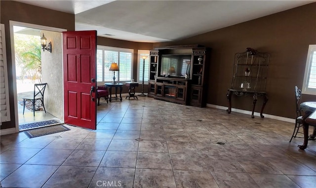 entryway featuring tile patterned flooring