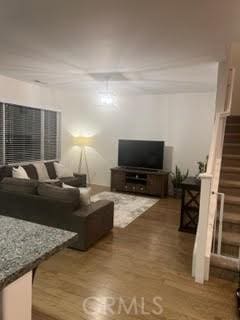 living room featuring hardwood / wood-style flooring