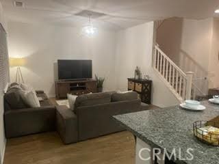 living room featuring hardwood / wood-style floors