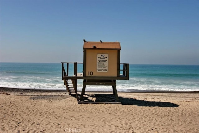 property view of water with a view of the beach