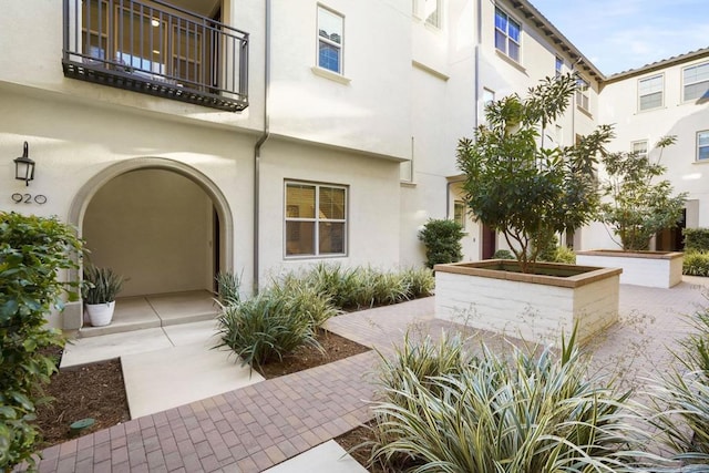 exterior space with a balcony