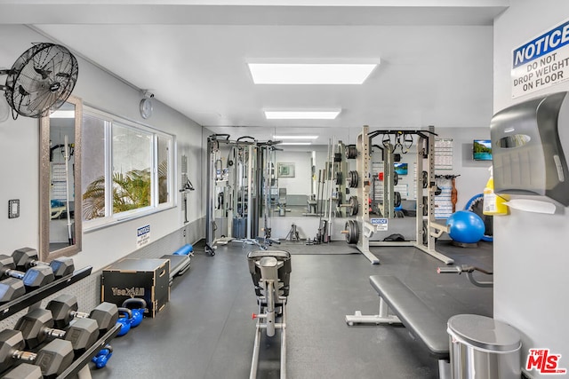 view of exercise room