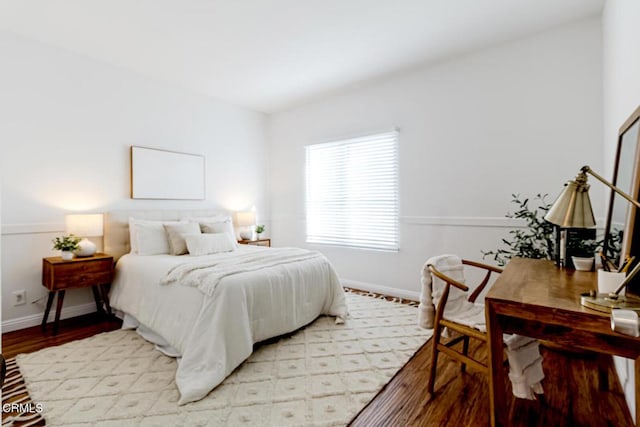 bedroom featuring light wood-type flooring