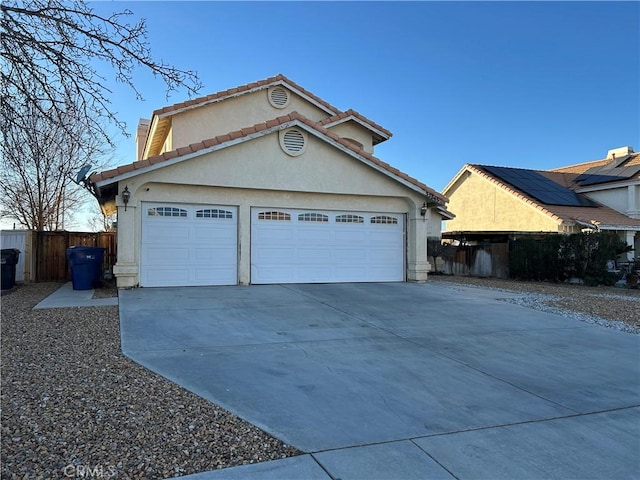 view of front facade with a garage