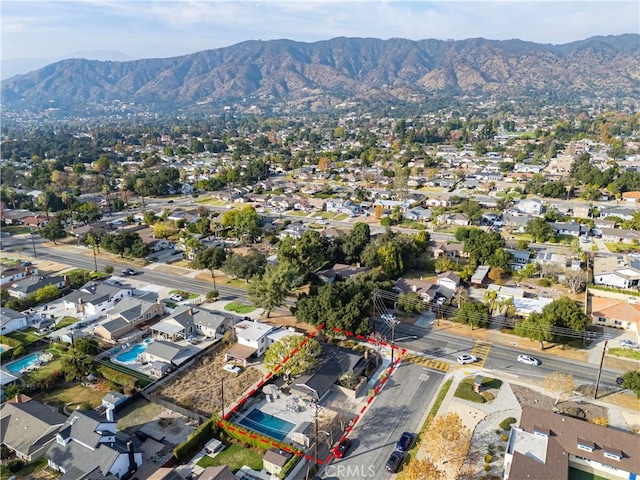 aerial view featuring a mountain view