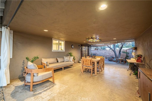 interior space with concrete flooring