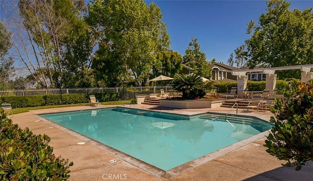 view of pool with a patio area