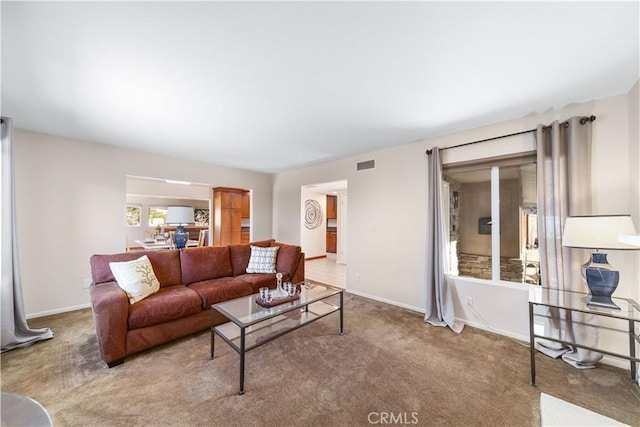 view of carpeted living room