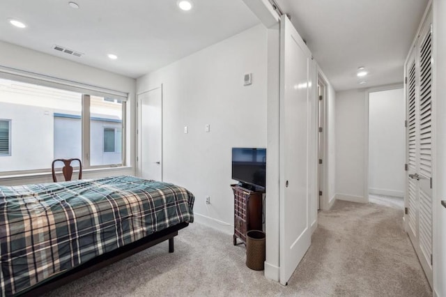 view of carpeted bedroom