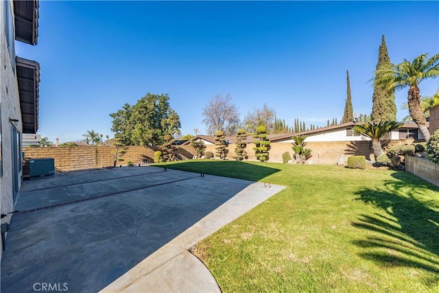 view of yard featuring a patio