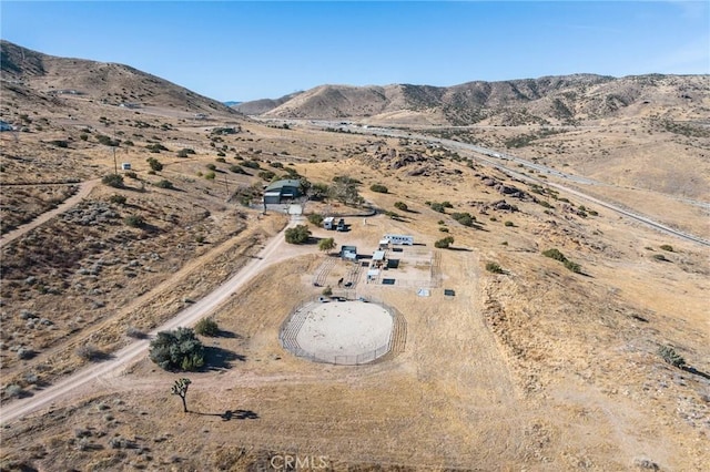 bird's eye view featuring a mountain view