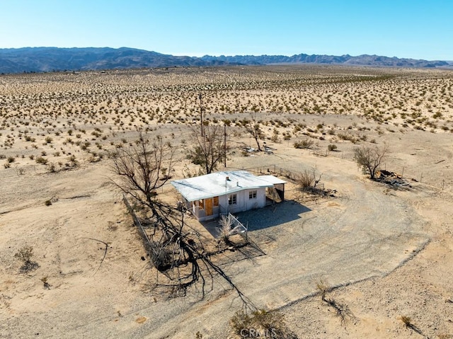 drone / aerial view with a mountain view