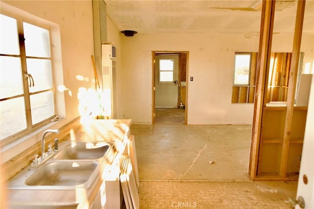 interior space featuring sink