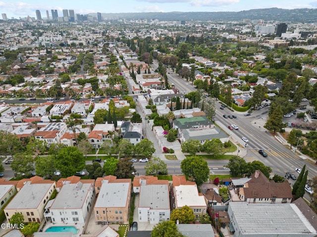 aerial view featuring a view of city and a residential view