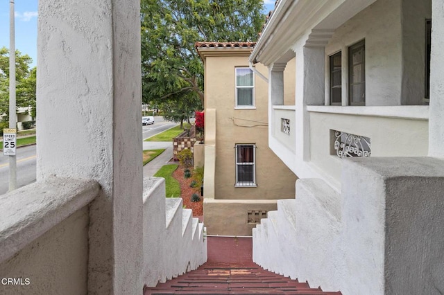 view of stairway