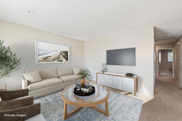 view of carpeted living room