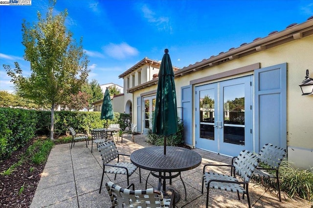 view of patio with french doors