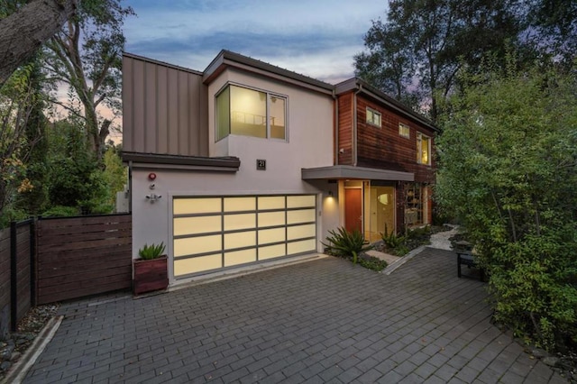 modern home with a garage