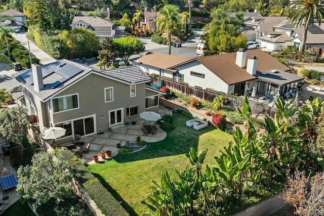 bird's eye view with a residential view