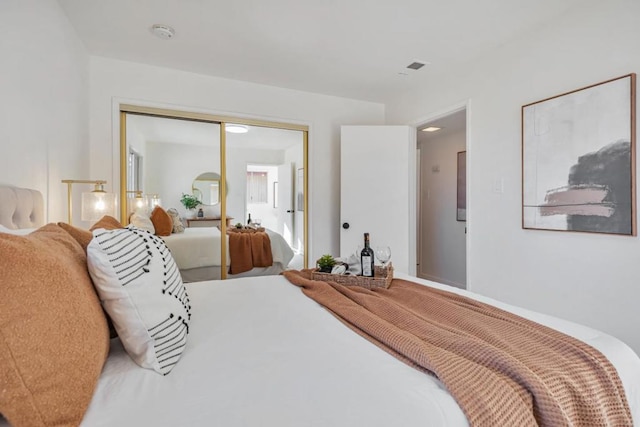 bedroom featuring a closet