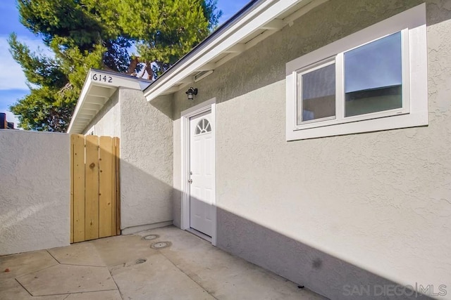 view of home's exterior with a patio area