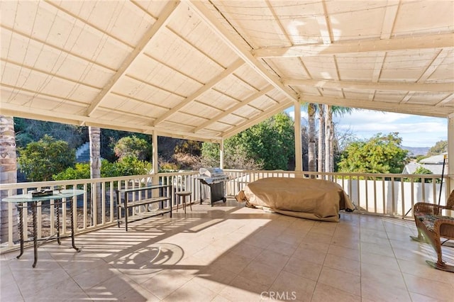 view of patio featuring grilling area