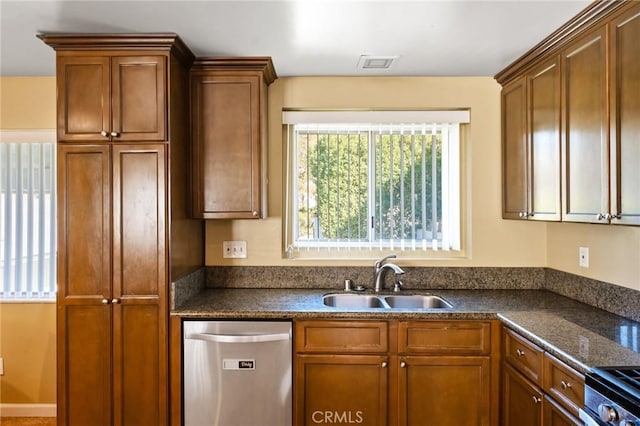 kitchen with sink and stainless steel appliances