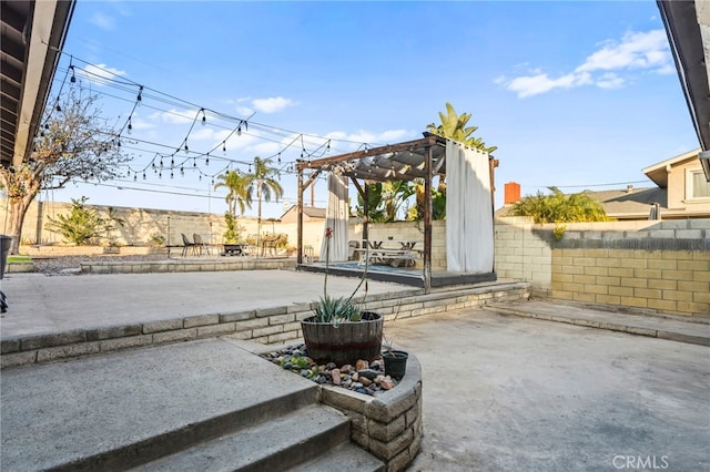 view of patio / terrace with a pergola