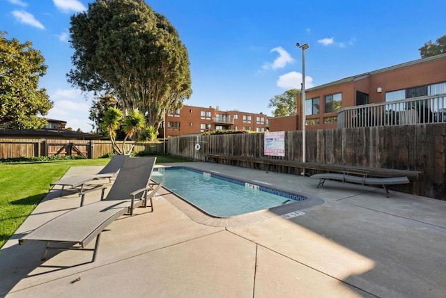 view of pool with a patio