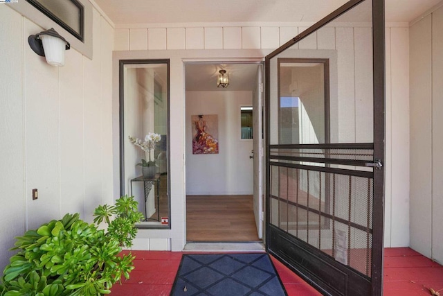 view of doorway to property