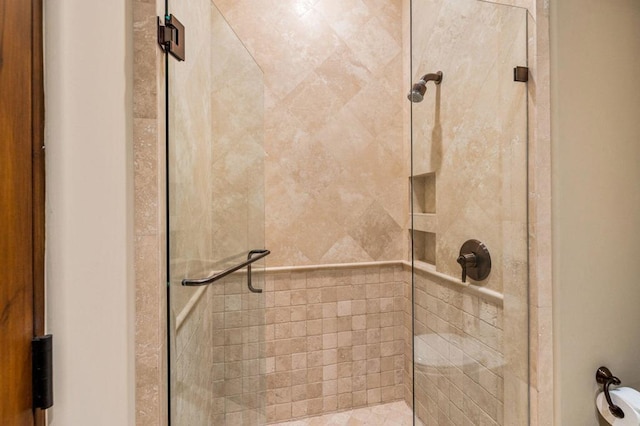 room details with a shower with shower door