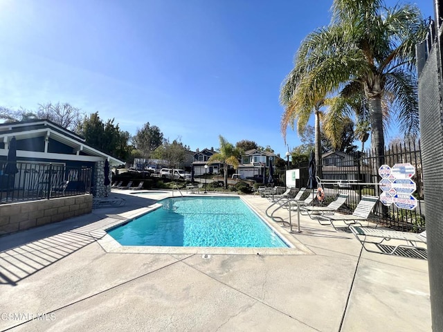 view of pool with a patio area