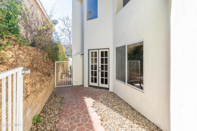 exterior space with french doors