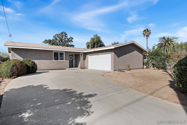 ranch-style house with a garage