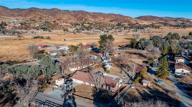 bird's eye view featuring a mountain view