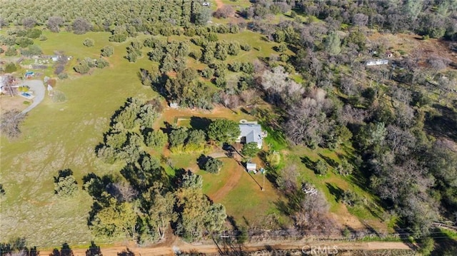 drone / aerial view with a rural view