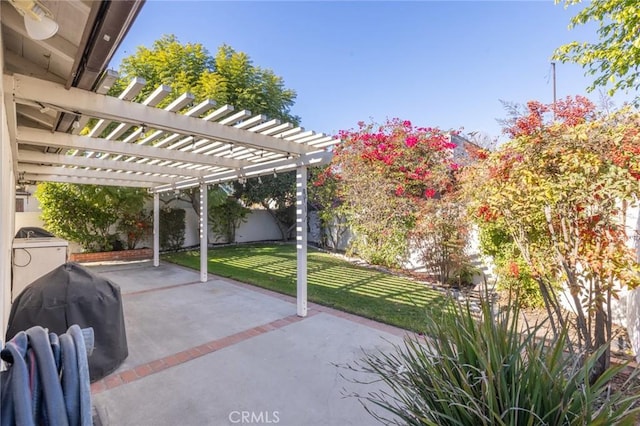 view of patio / terrace with a pergola