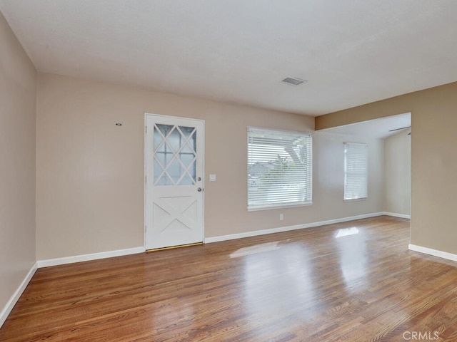 foyer featuring hardwood / wood-style floors