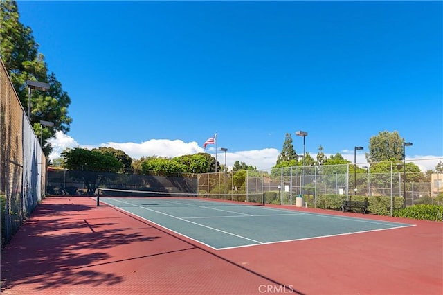 view of tennis court