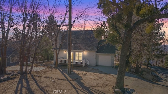 view of front of home featuring a garage