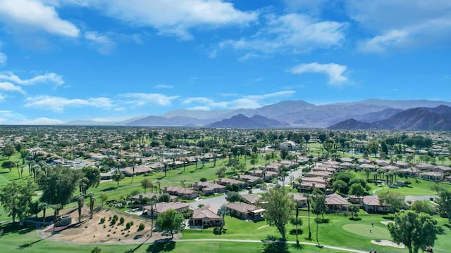 aerial view featuring a mountain view