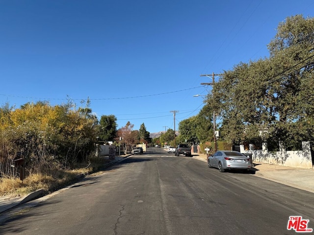 view of road